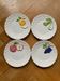 Assiettes dessert barbotine fruits