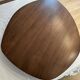 Pebble coffee table with a convex top by Cinna.