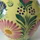 Quimper Henriot Vase – Rare mixed decoration (D.301 + monochrome) on a yellow background