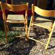 Chaises pliantes cannées