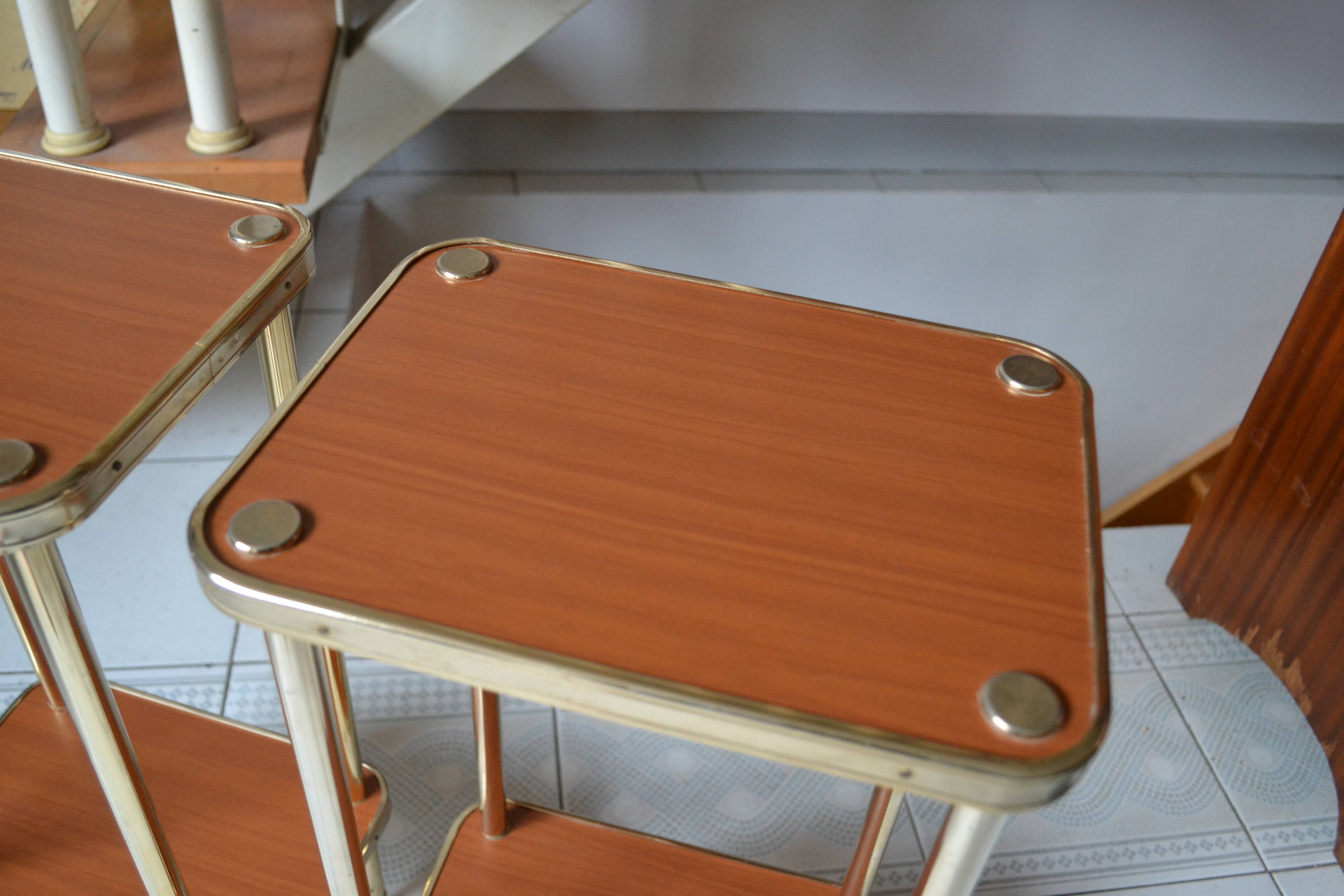 Pair of extra tables sofa tips Richard Creation 50s