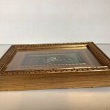 Cadre doré, huile sur panneau "bouquet de fleurs"