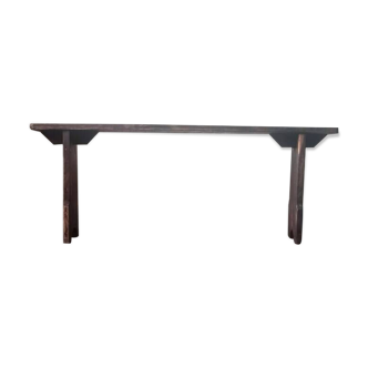 Banc de ferme en bois massif vintage