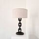 Brutalist lamp foot in boat chain links 1950