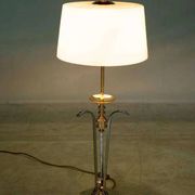 Vintage brass table lamp in Hollywood Regency style from the 50s/60s.