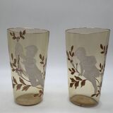12 enamelled glasses, Mary Gregory, USA, 19th century