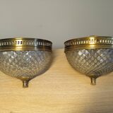 2 art deco style ceiling lights