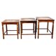 1960s Danish mid-century nesting tables with tile tops