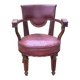 Old leather office chair