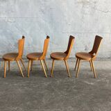Set de 4 chaises bistrot Baumann, 1960