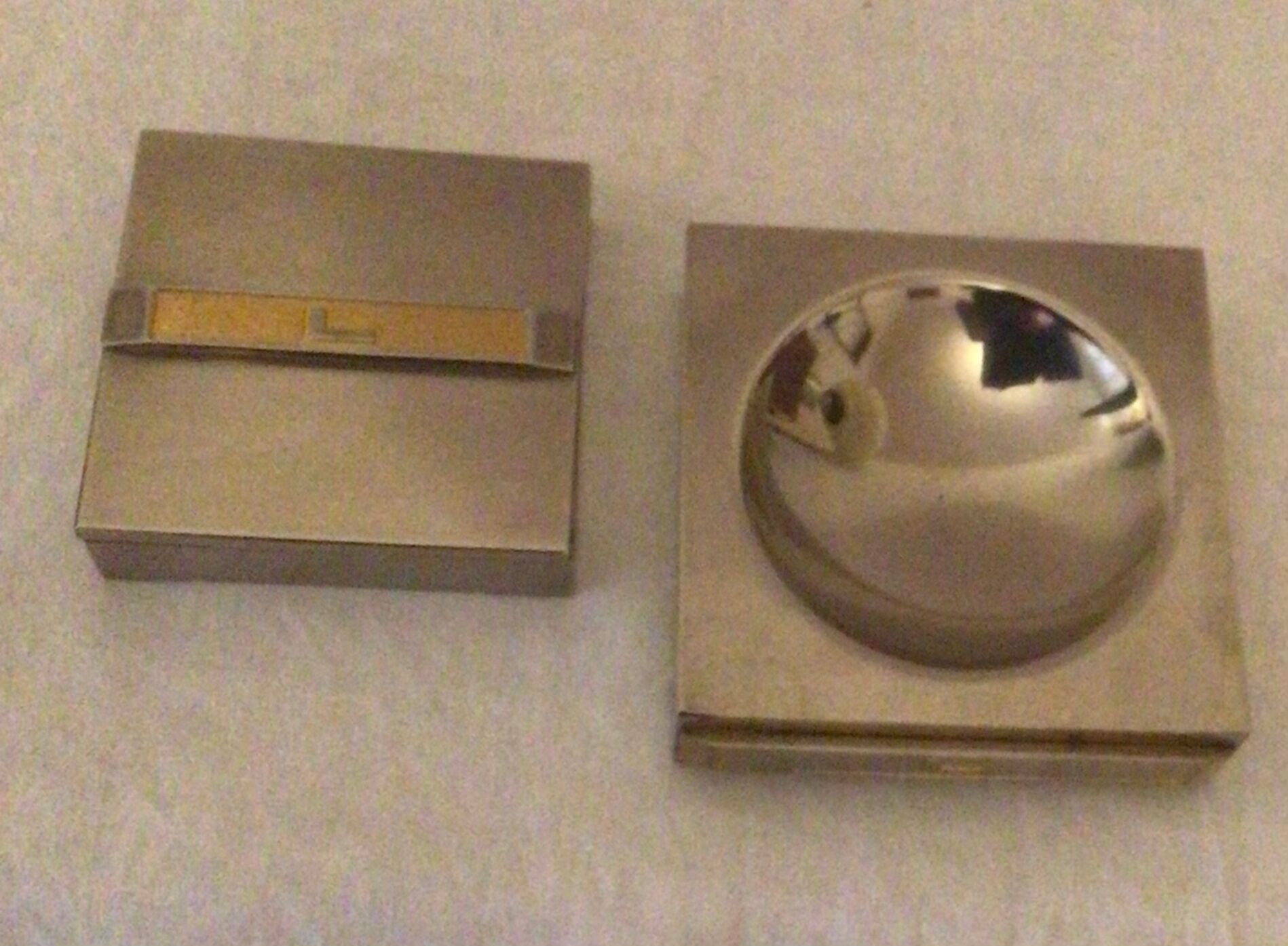 Vintage Lancel ashtray and cigarette box