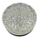 Vintage glacier glass Brutalist round ceiling light.