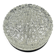 Vintage glacier glass Brutalist round ceiling light.