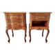 2 Louis XV style bedside tables with drawers and cabriole legs, 1960