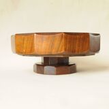 Vintage Wooden Coupe - Geometric Design Octagonal Cut-Outs Centre Table
