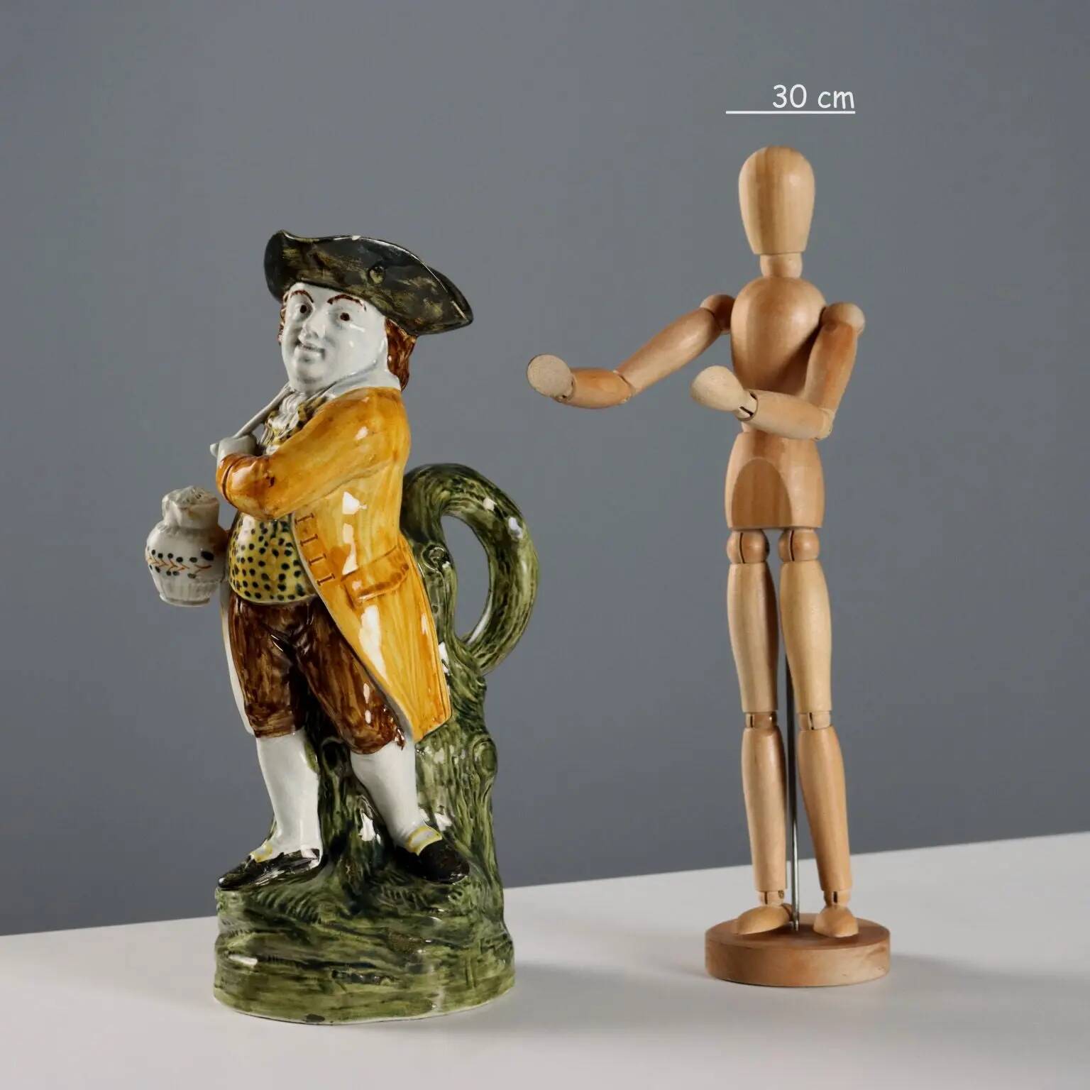 Old Toby jug Staffordshire ceramic, England, 19th century.