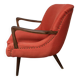 Orange-pink art deco armchair 1930s/40s