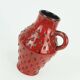 Italian mid century vase fratelli fanciullacci strawberry sgraffito decor 1960s 1970s
