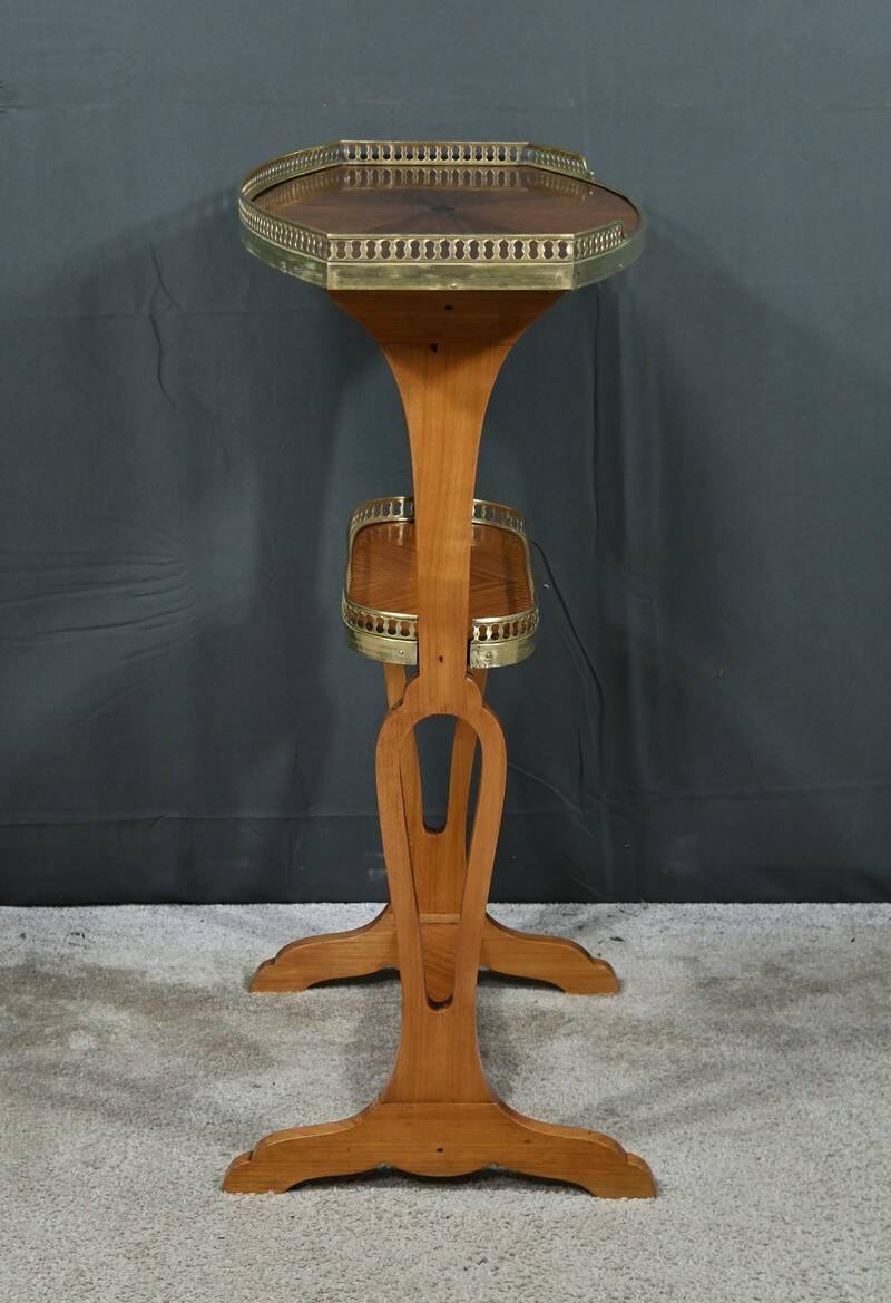 Louis XVI style mahogany veneer coffee table – Late 19th century