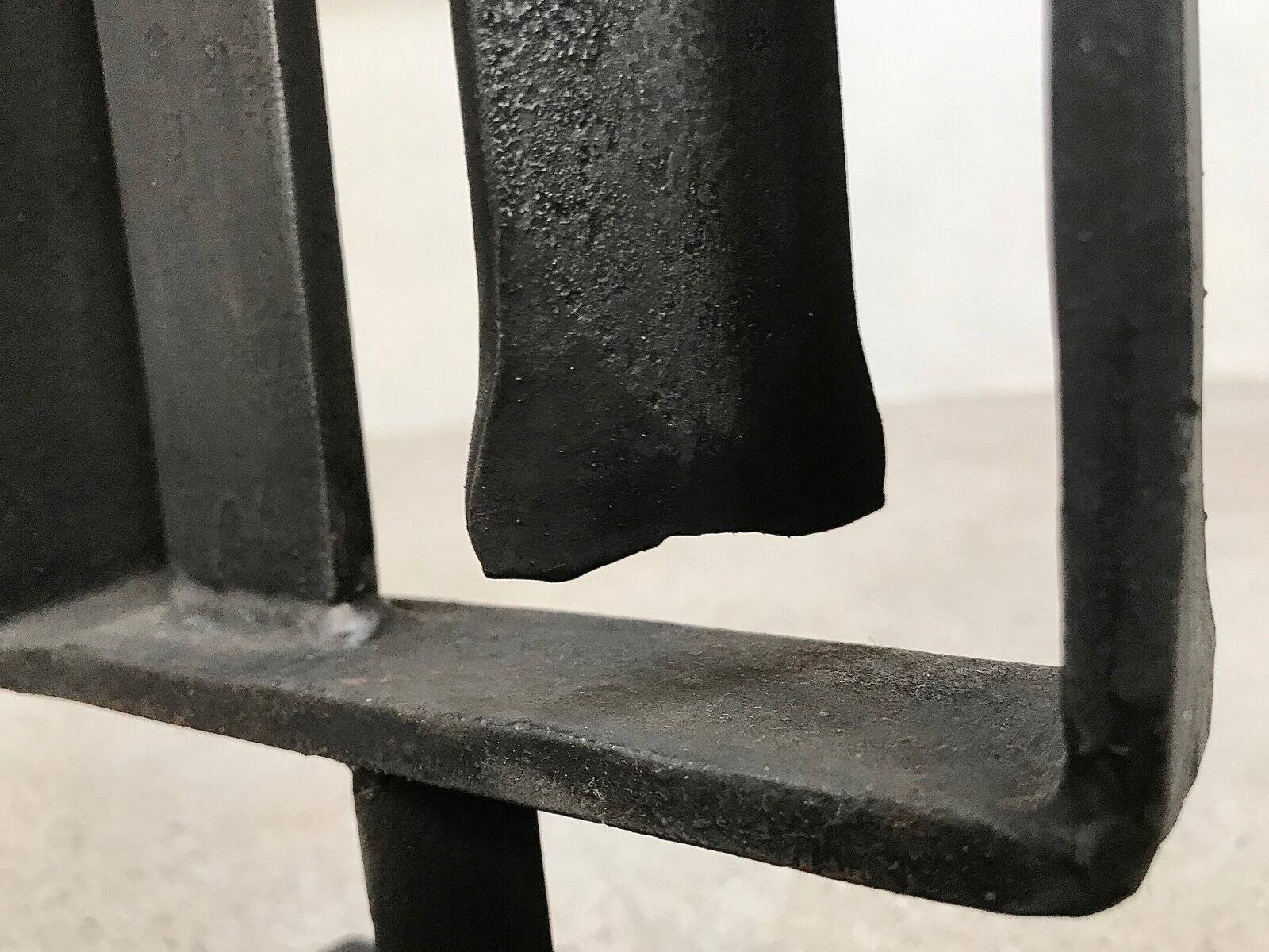 Sculptural brutalist candleholder in wrought iron, GDR / Germany, 1960s