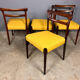 Newly upholstered Mid Century Vintage rosewood chairs