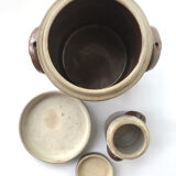 Lot de 2 pots anciens en grès