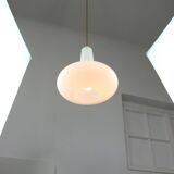 Mid-Century Italian Opaline and Brass Pendant Lamp