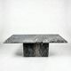 Sculptural coffee table in black and grey marble, postmodern design, years.