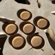 Set of 6 small stoneware dessert plates, Oxford brand, made in Brazil