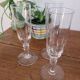 Set of 3 crystal champagne glasses
