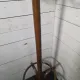 Curved antique wooden parrot