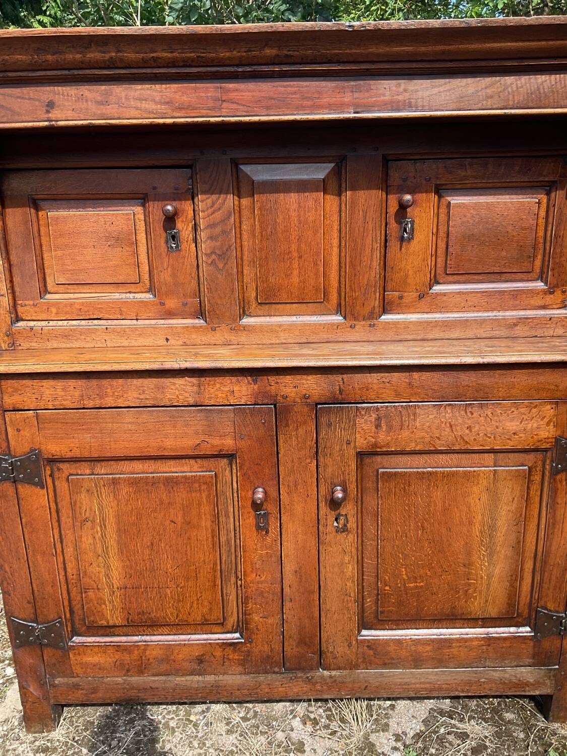 Old 18th century 2-part solid oak dresser