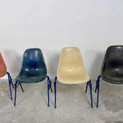 Lot of 4 Eames DSS chairs in fibre H Miller