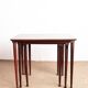 Three Danish nesting tables in rosewood by Mobelintersia 1960.