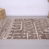 Taupe Beni Ourain rug, Moroccan rug 150/250cm
