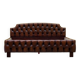 1980's Chesterfield Brown leather Bed.