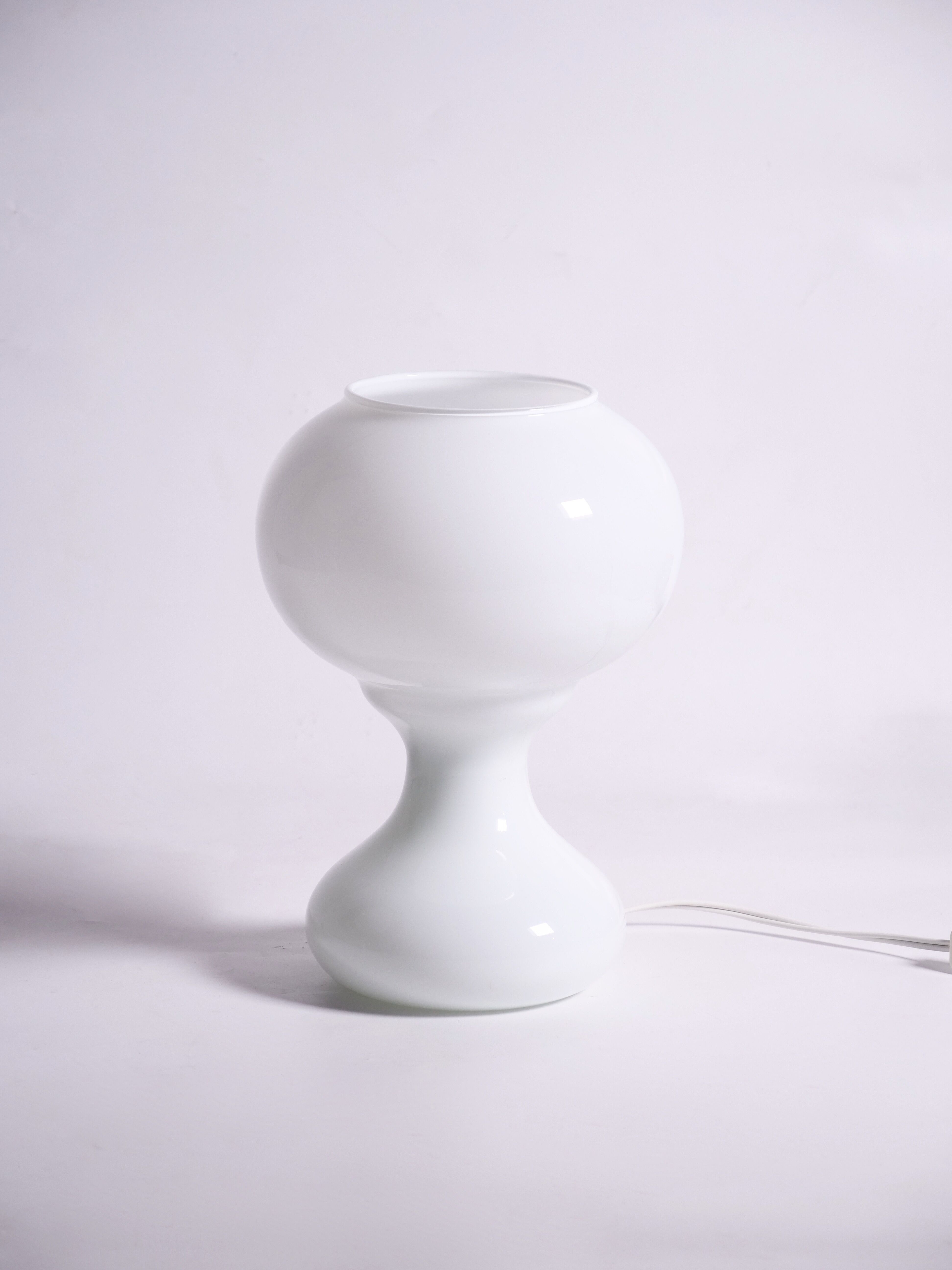 vintage white opaline lamp