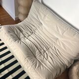 Togo 2 places pearl grey alcantara