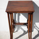 Curved wood trundle table