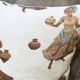African Pottery Women Jacquard Cushion, Figural Woven Pillow Cover