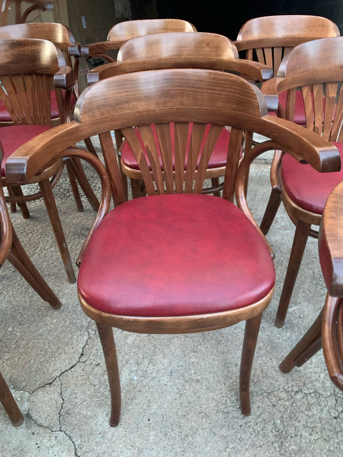 Set of bistro armchairs (14 armchairs)