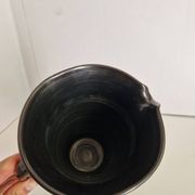Pichet Accolay Années 60 70 Émaillée Noir Métallisé