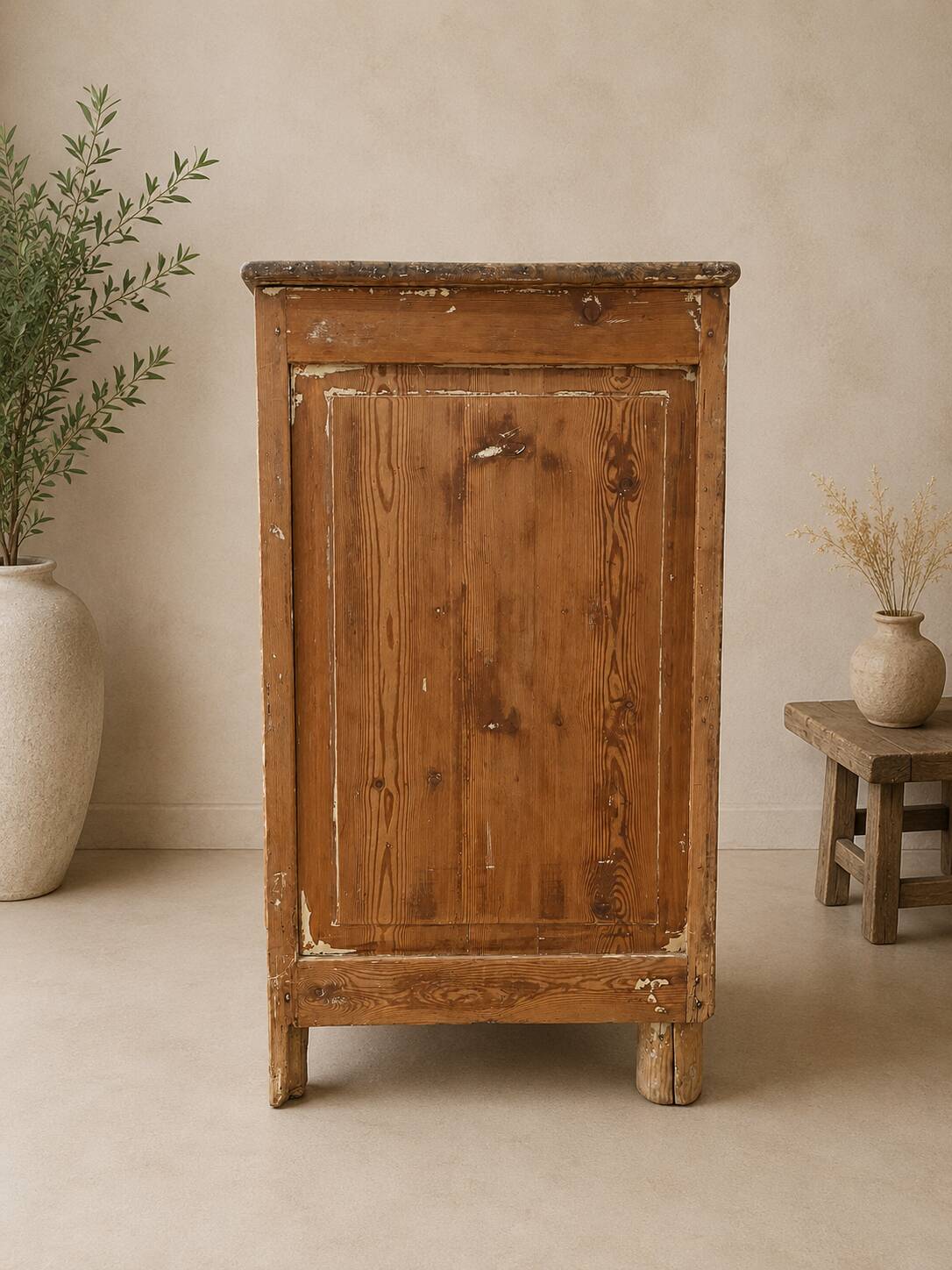 Rustic old buffet in solid pine — original patina