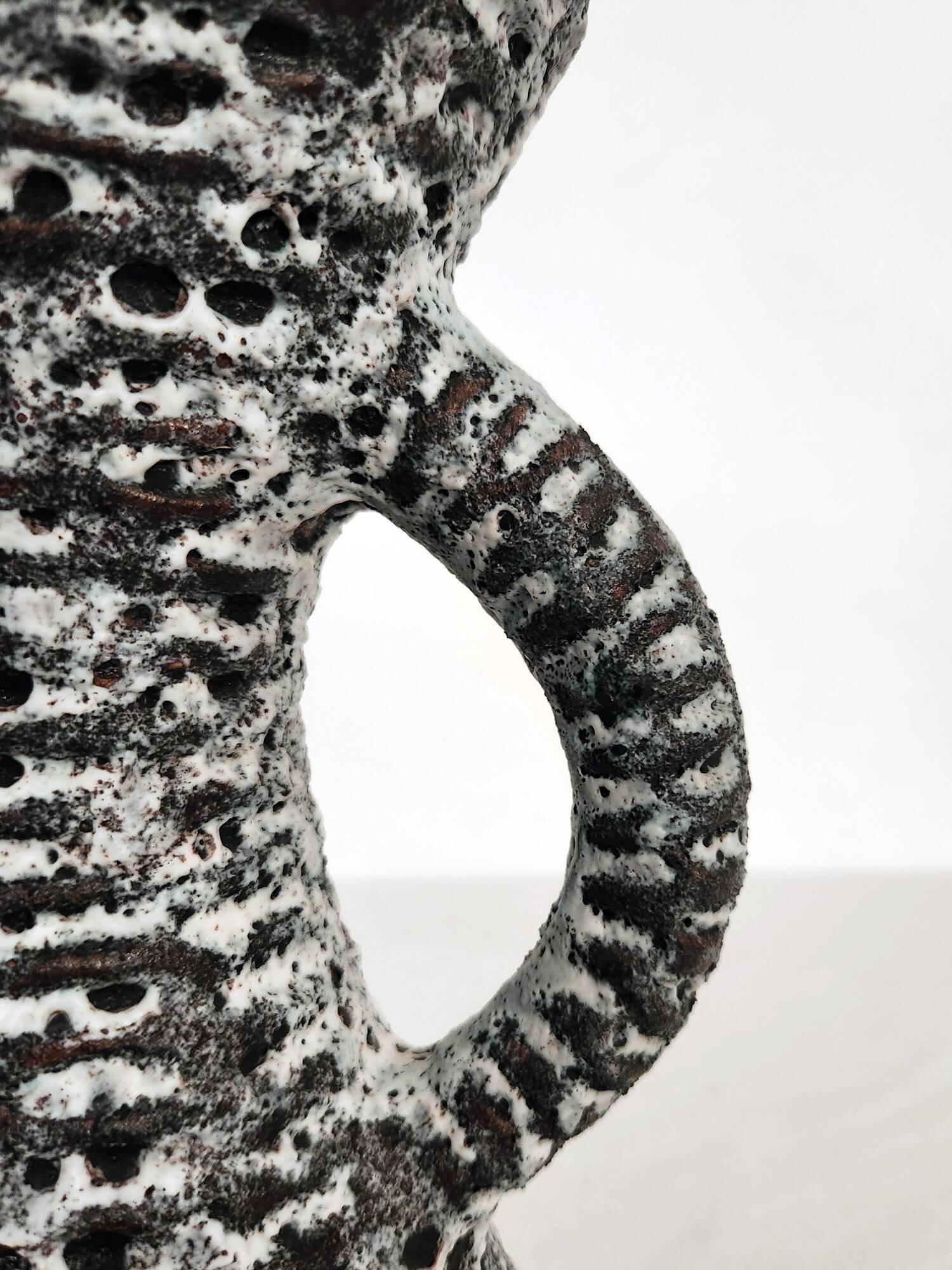 Vintage Fat Lava Ceramic Vase