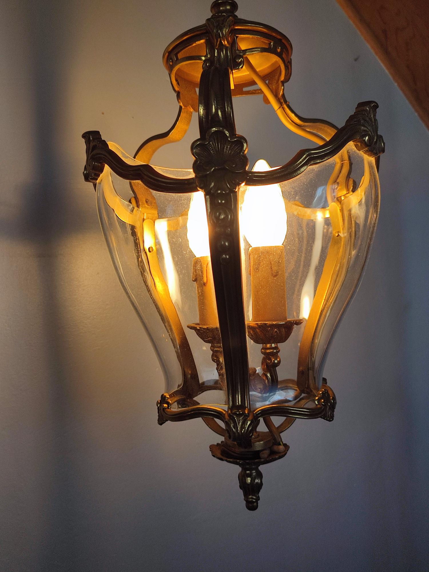 Suspension en bronze vintage