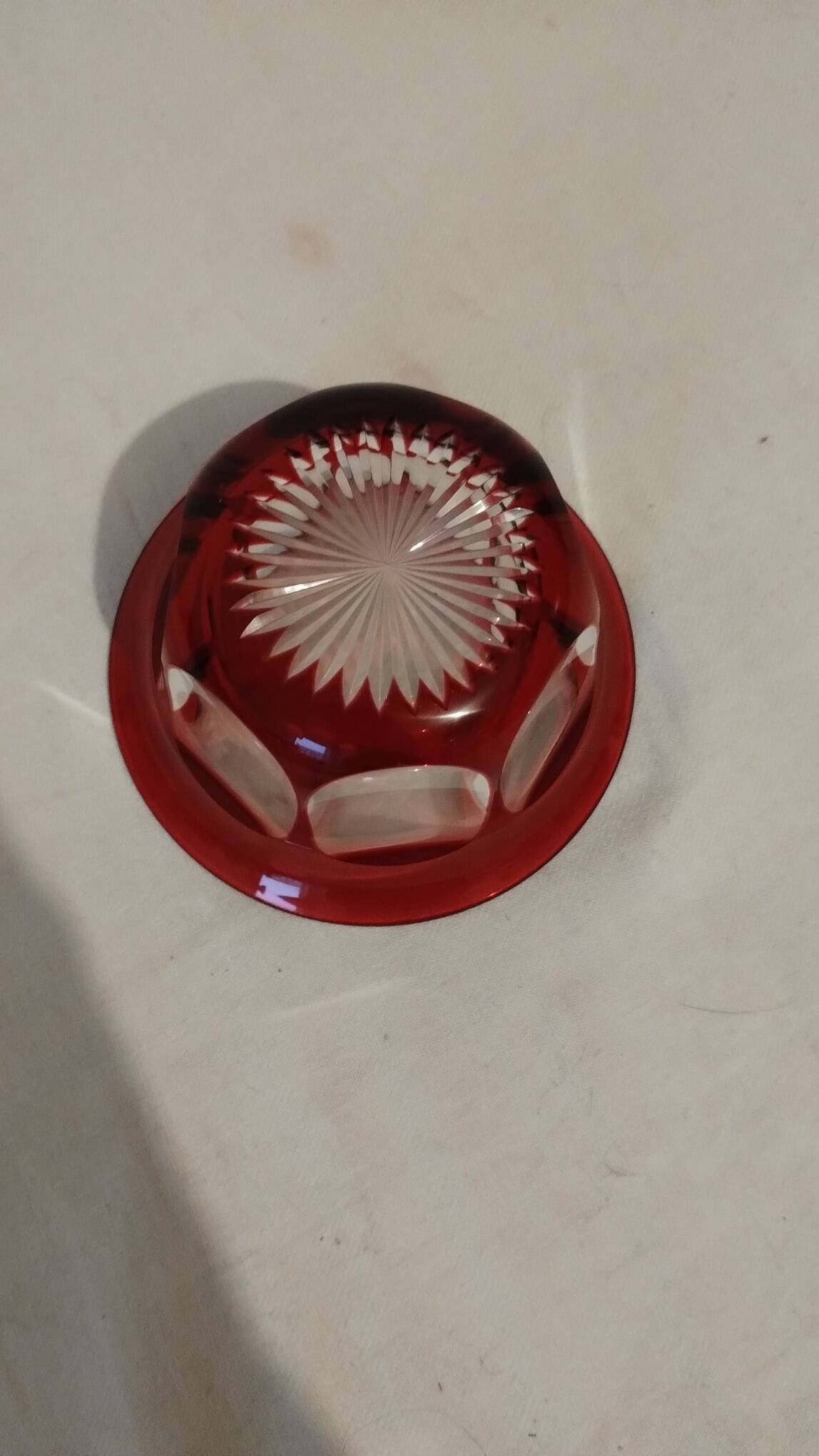 Small colored crystal cup
