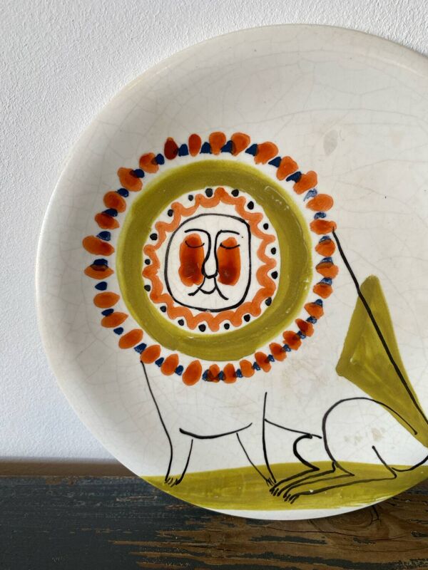 Petite assiette lion Roger Capron, Vallauris