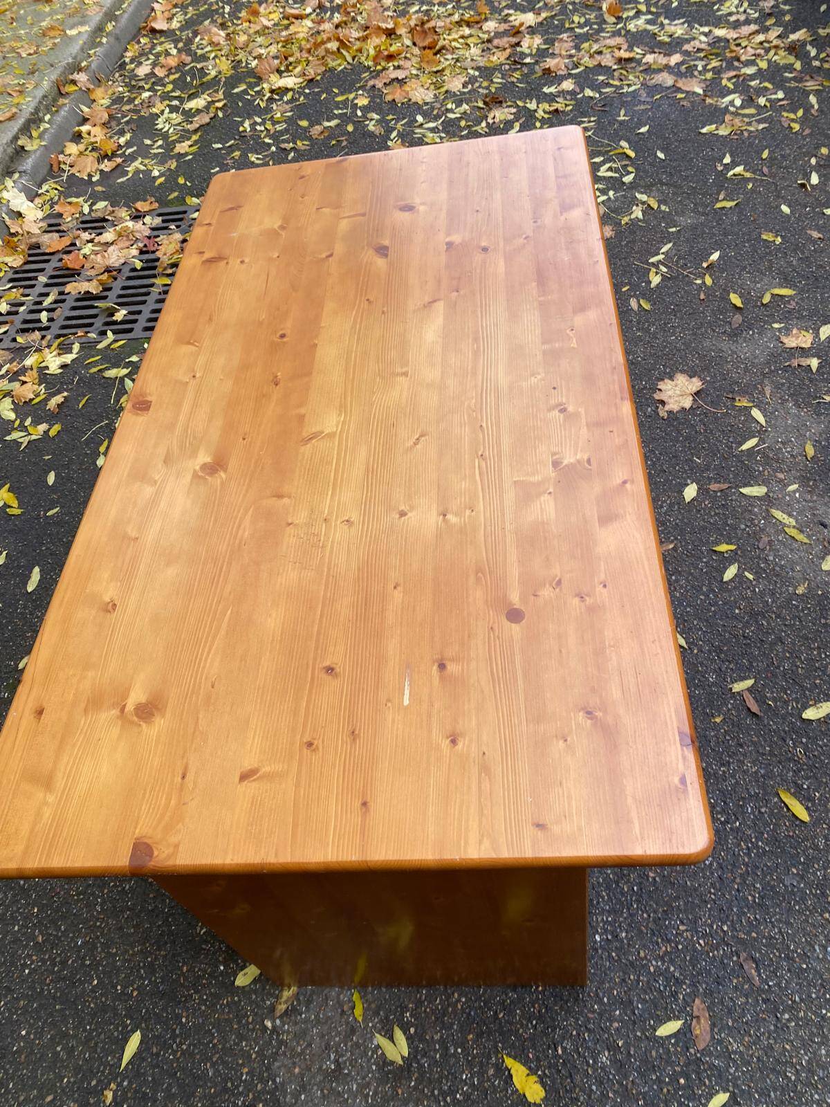 Scandinavian solid wood desk with drawer, 132cm