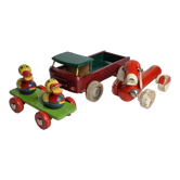 Set of three vintage pulling toys, 50s-60s