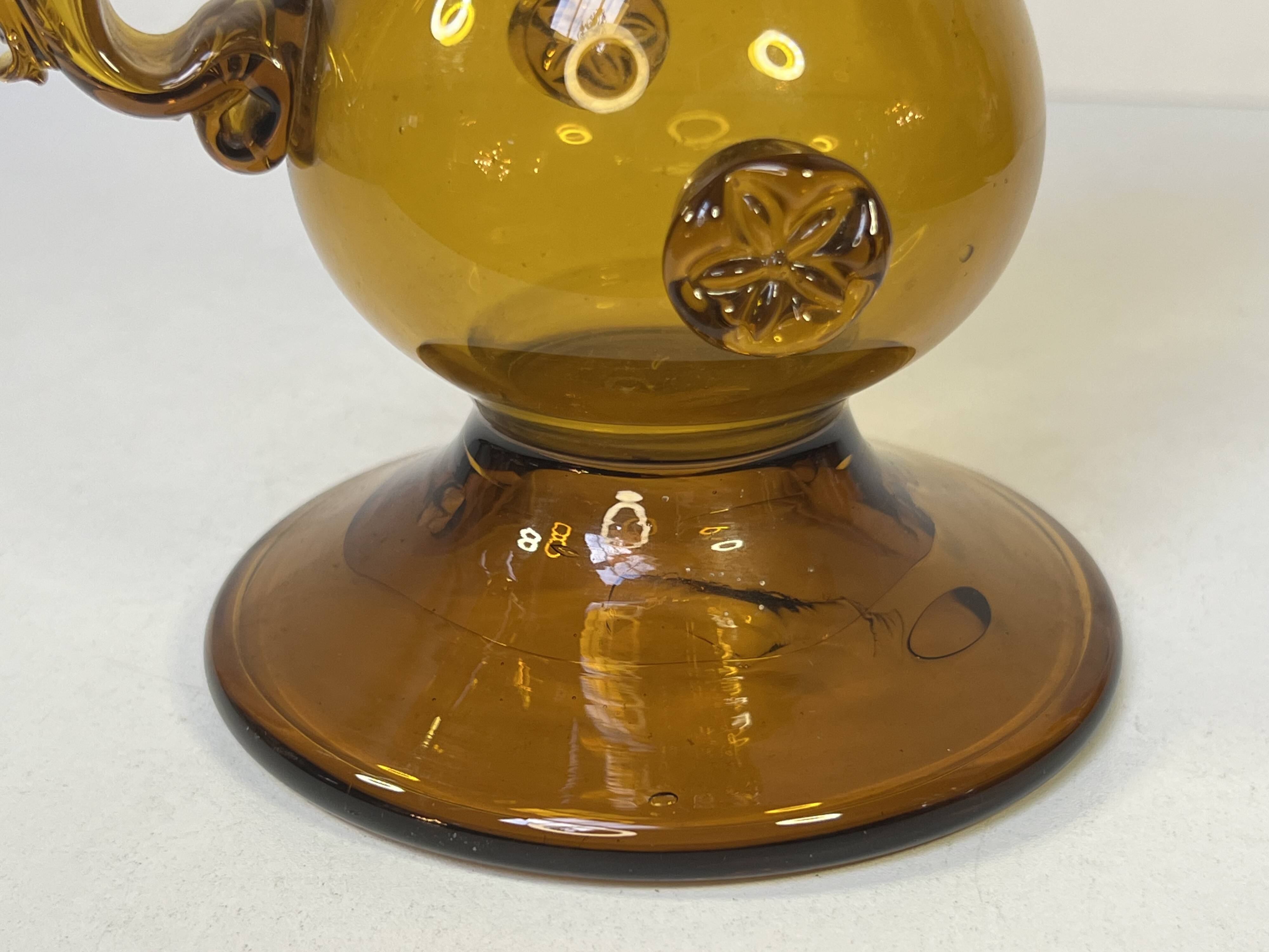 Large 20th century blown glass bottle